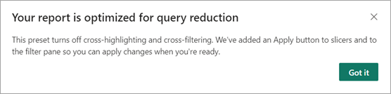 Optimized for query reduction screen image