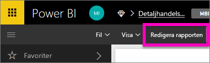 Skärmbild som visar knappen Redigera rapport.