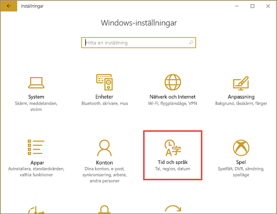 Skärmbild av Power BI Desktop som visar dialogrutan Windows-inställningar.