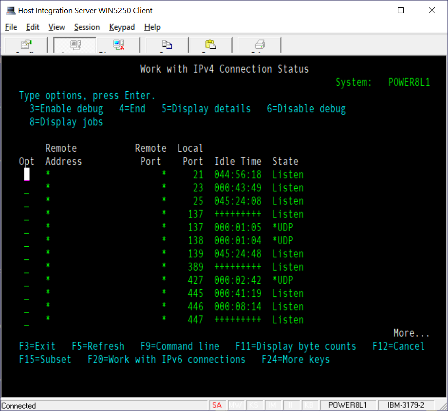 IP-anslutningsstatus