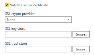 Verifiera val av servercertifikat.