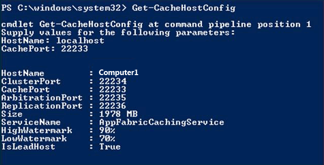 Get-CacheHostConfig Command