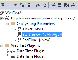 Skärmbild som visar plugin-programmet Lägg till webbtest.