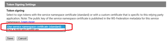 Use Service Namespace