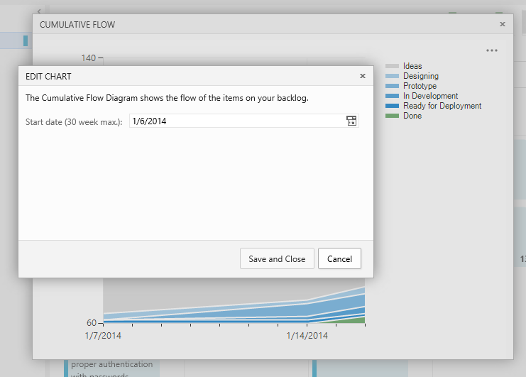 Screenshot of start date property interface