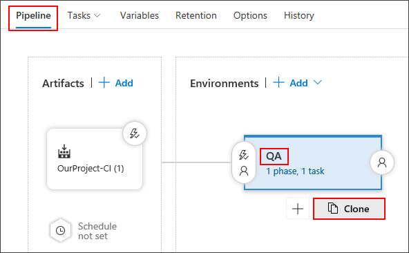 clone the release environment