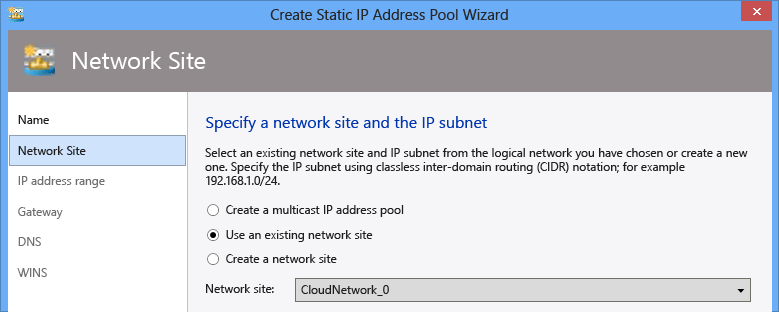 Create IP Pool