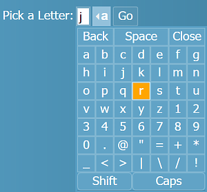 The soft keyboard control