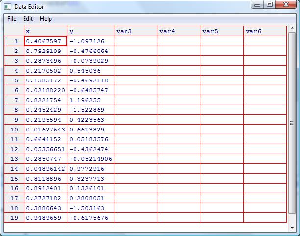 Data Editor Dialog