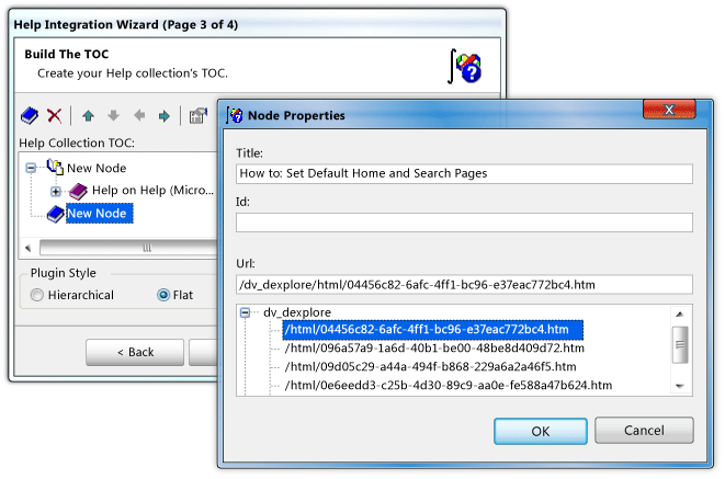 Node Properties Dialogue