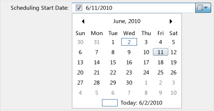 Calendar picker