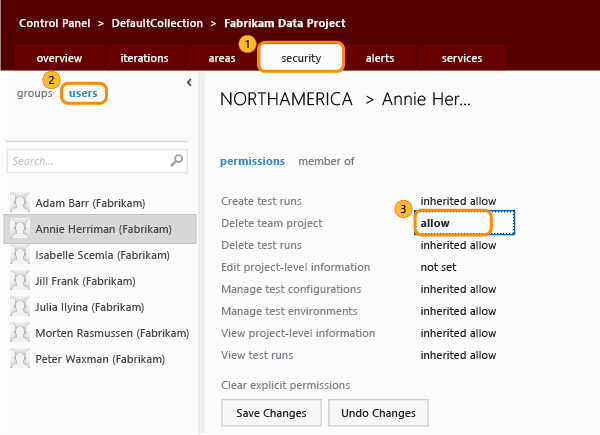 Explicit permissions override inherited ones