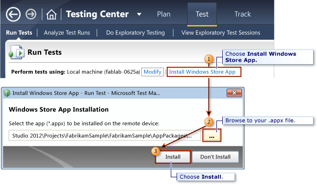 Install Metro style app on remote device