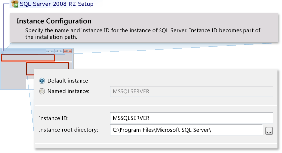 Choose the default instance