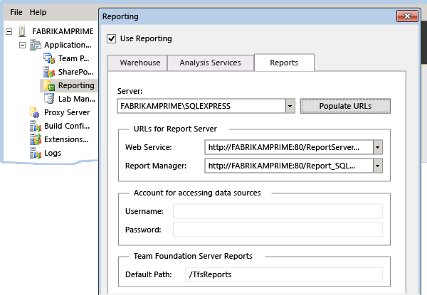 Provide the server, instance, and account info