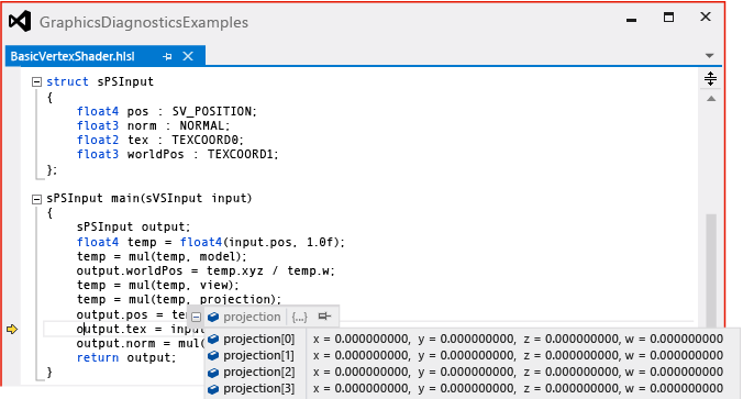 The projection matrix contains a bad transform