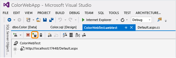 Add data source to web performance test