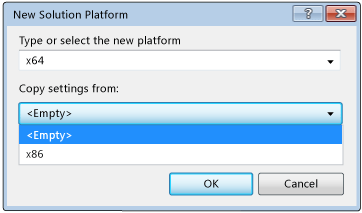 New Solution Platform Dialog Box