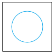 A blue circle