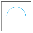 Half stroked circle.