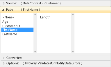 Data binding builder for a single instance