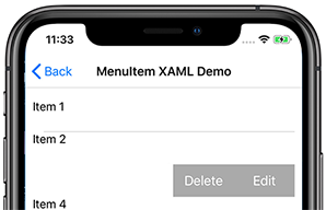 "Screenshot of context menu on iOS"