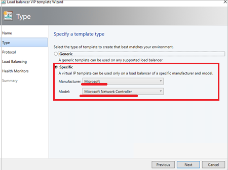 Screenshot of network controller.