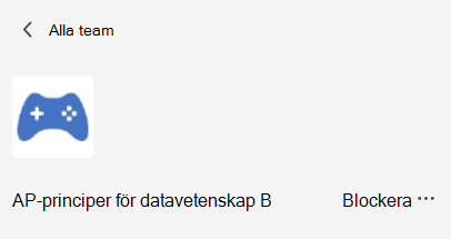 Skärmbild av en gruppavatar i Microsoft Teams.