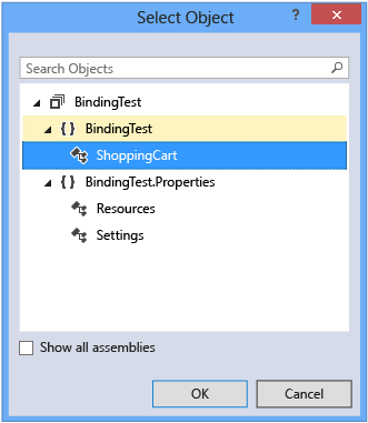 Select Object dialog box