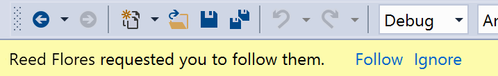 Screenshot that shows an example of a Focus request notification.