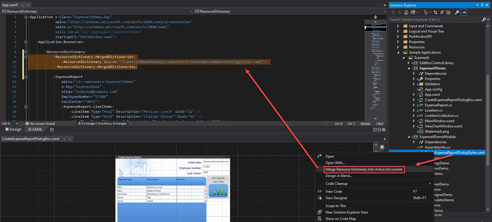 Merge Resource Dictionary