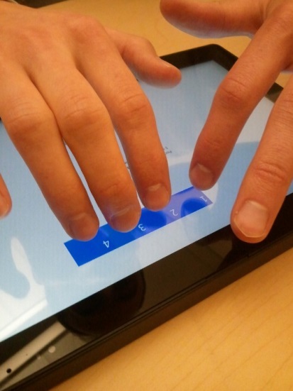 recommended finger position for keyboard test