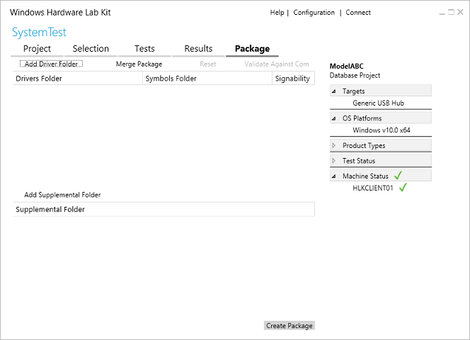 hlk studio package tab