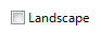 screen shot of one check box labeled landscape 
