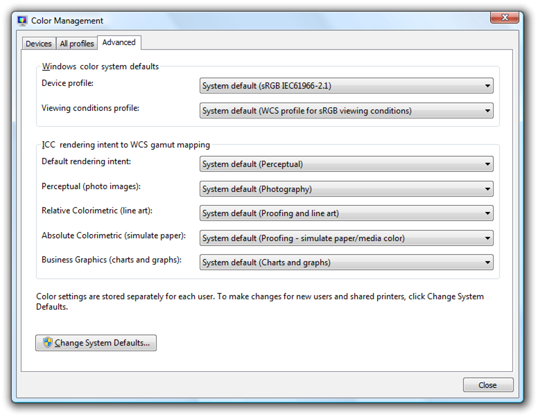 screen shot of control groups and access keys 