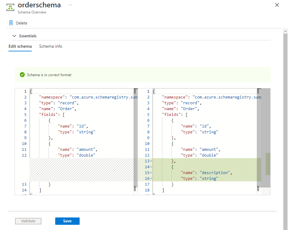 Image showing the Review page that shows validation status, changes, and save