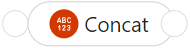 Screenshot shows disconnected function named Concat.