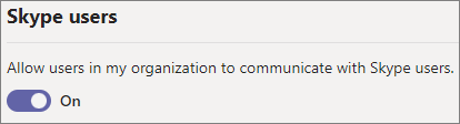 Screenshot of Skype users setting.