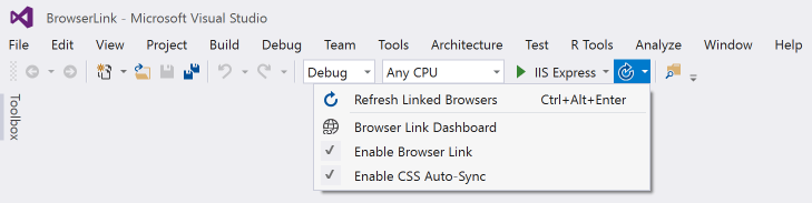 browser link drop-down menu