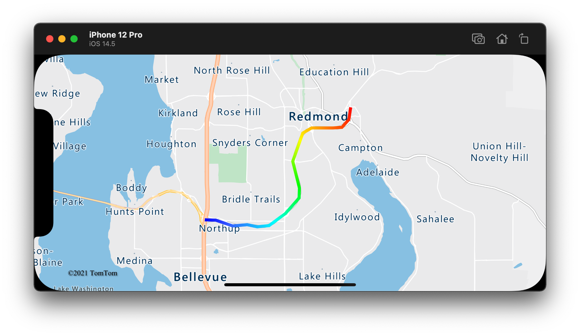 Add a gradient line layer to a map.