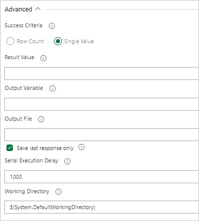 Screenshot showing the query returns a single value and set the expected value.