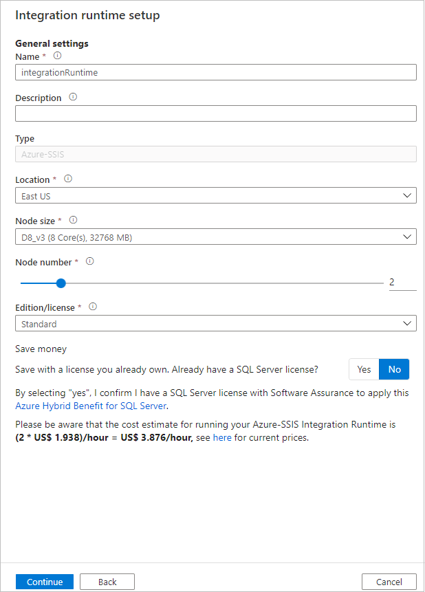 General settings