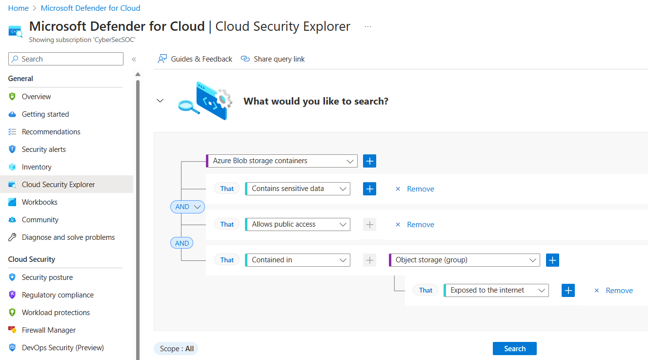 Screenshot that shows an Insights data query template.