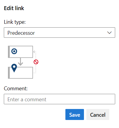 Screenshot of Edit link dialog.