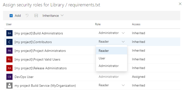 Screenshot of secure file permission dialog.