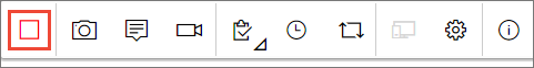 Screenshot showing highlighted square icon to stop your feedback session.