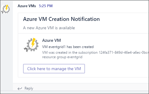 Microsoft Teams notification