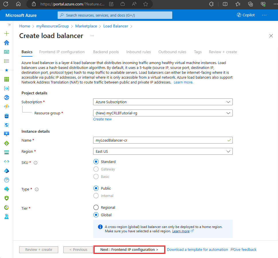 Create a global load balancer