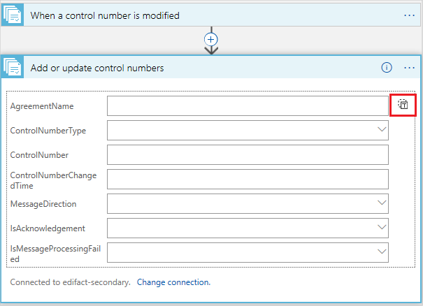 Screenshot that highlights the icon to select when you want to switch to raw inputs.