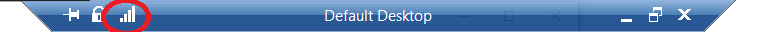 Screenshot of Remote Desktop Connection Bar of Remote Desktop client.
